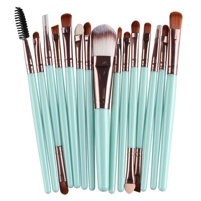 15Pcs Makeup Brushes Set Eye Shadow  Make Up Tool