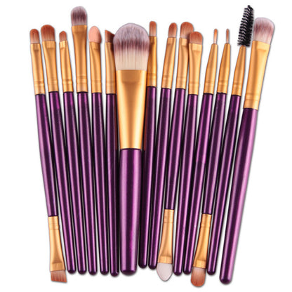 15Pcs Makeup Brushes Set Eye Shadow  Make Up Tool