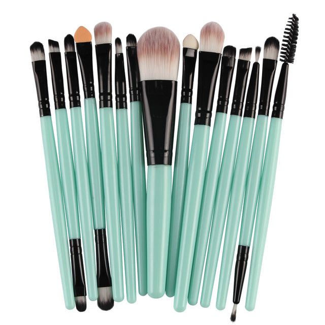 15Pcs Makeup Brushes Set Eye Shadow  Make Up Tool