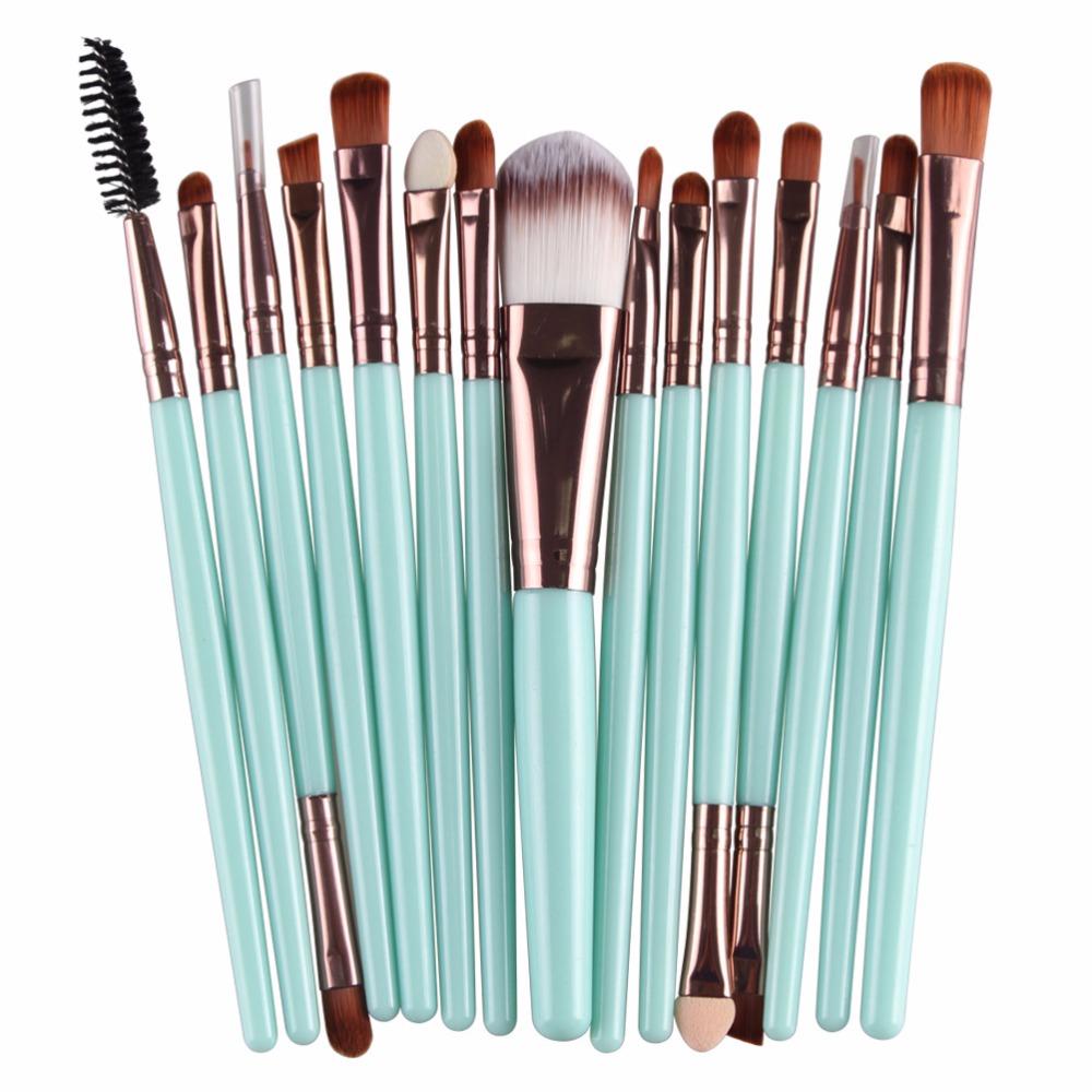15Pcs Makeup Brushes Set Eye Shadow  Make Up Tool