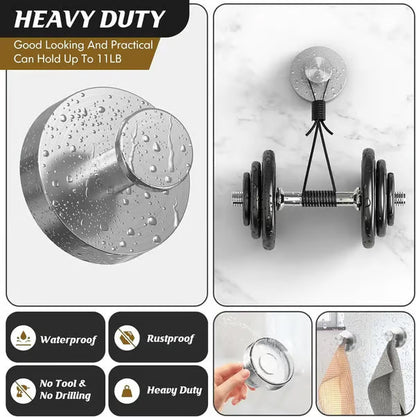 🔥Versatile Suction Hooks – Non-Slip, Waterproof, and Perfect for Bathroom & Kitchen Storage